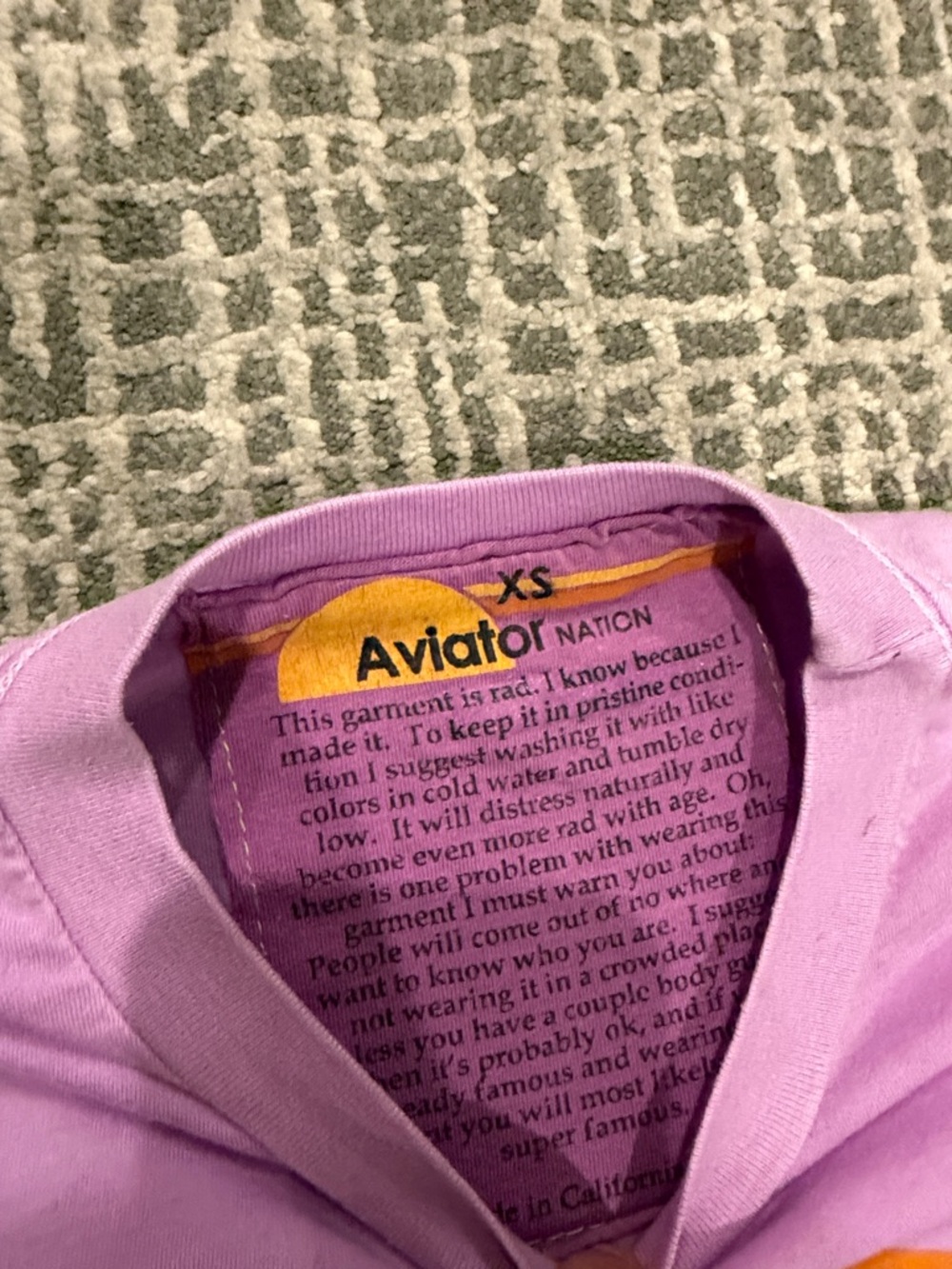 Aviator Nation Lilac Surf Logo Tee - Picture 2 of 8